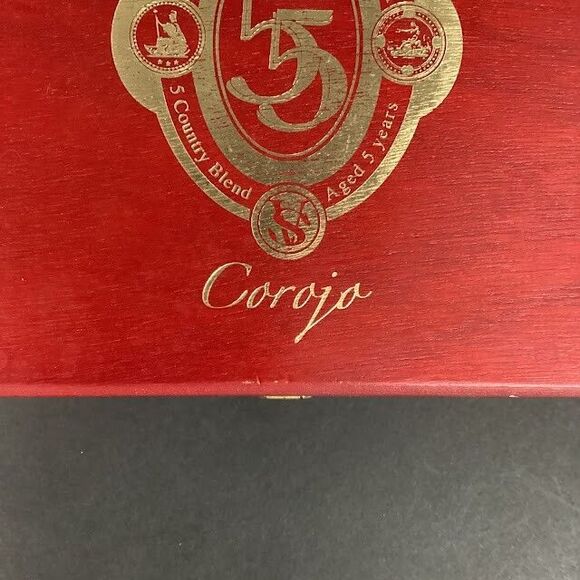Victor Sinclair - 55 Series - Corojo  - Red - Hinged Wooden Cigar Box - Picture 4 of 7